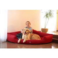 Tierlando Orthopädisches Hundebett TRIVIA Visco braun XL 120 x 120 x 22 cm
