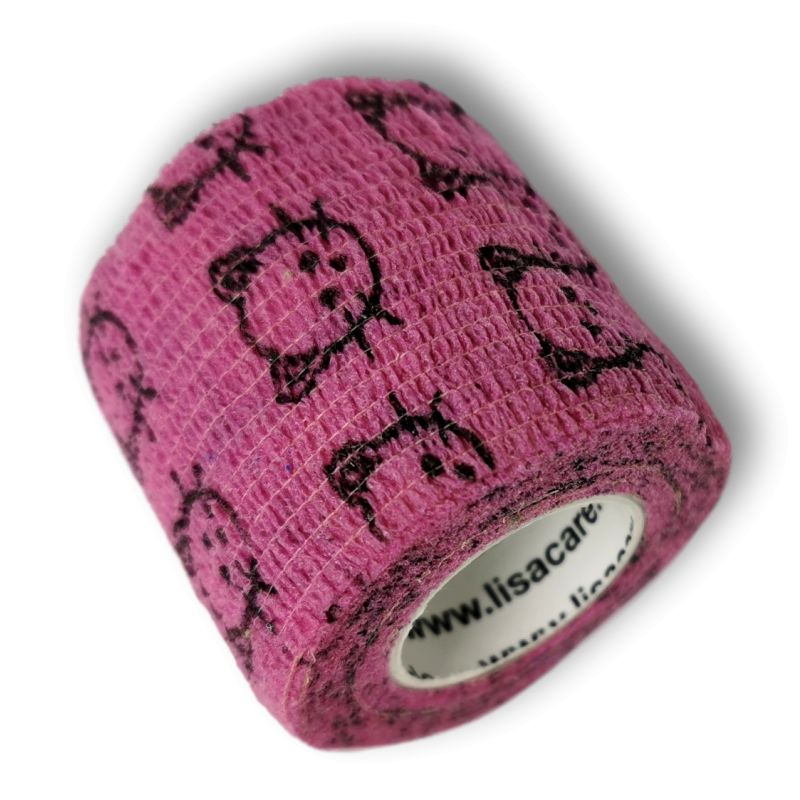 LisaCare - selbsthaftende Bandage - Pflaster 5cm Herzen rosa