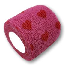 LisaCare - selbsthaftende Bandage - Pflaster 5cm Herzen rosa