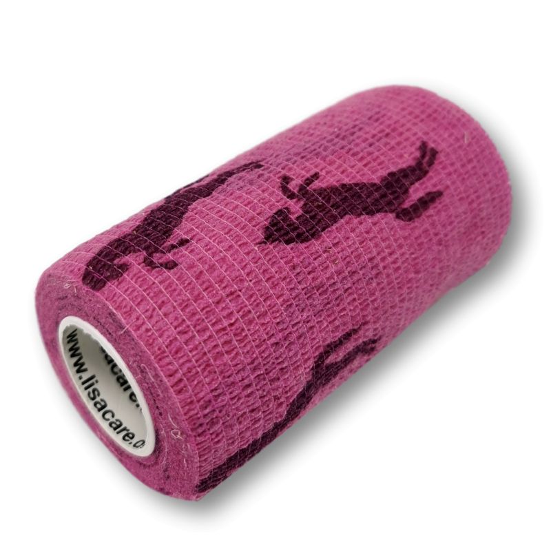 LisaCare - selbsthaftende Bandage - Pflaster 10cm Katze rosa