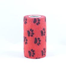 LisaCare - selbsthaftende Bandage - Pflaster 10cm Pfote rot