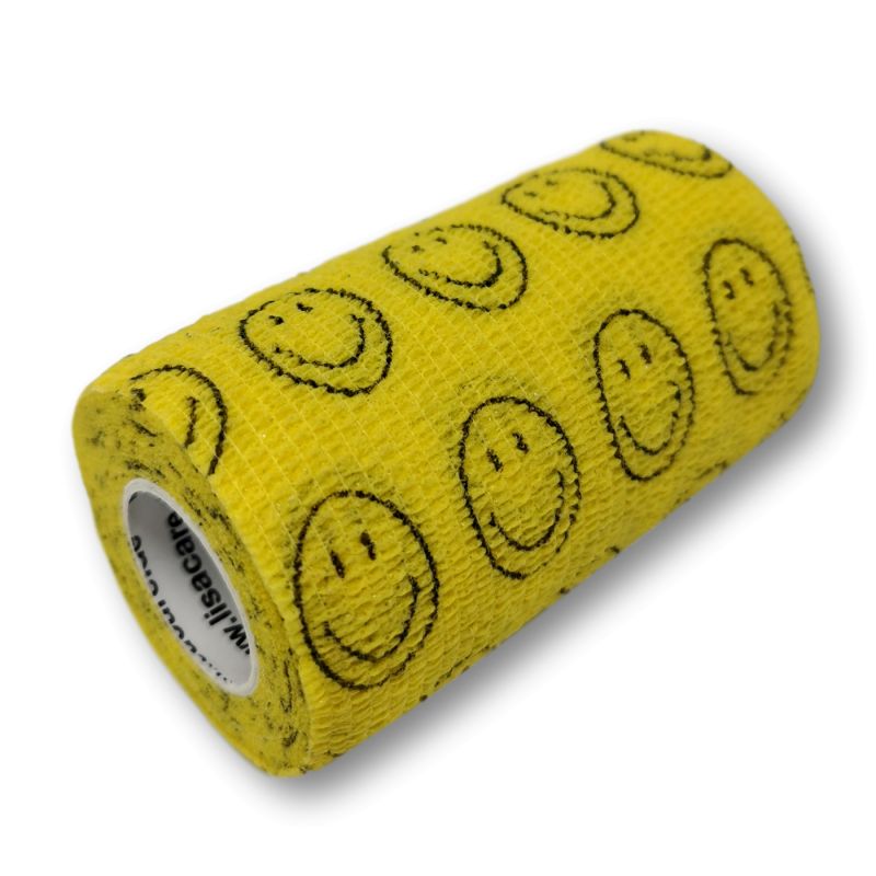 LisaCare - selbsthaftende Bandage - Pflaster 10cm Smiley gelb