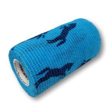 LisaCare - selbsthaftende Bandage - Pflaster 10cm Pferd blau